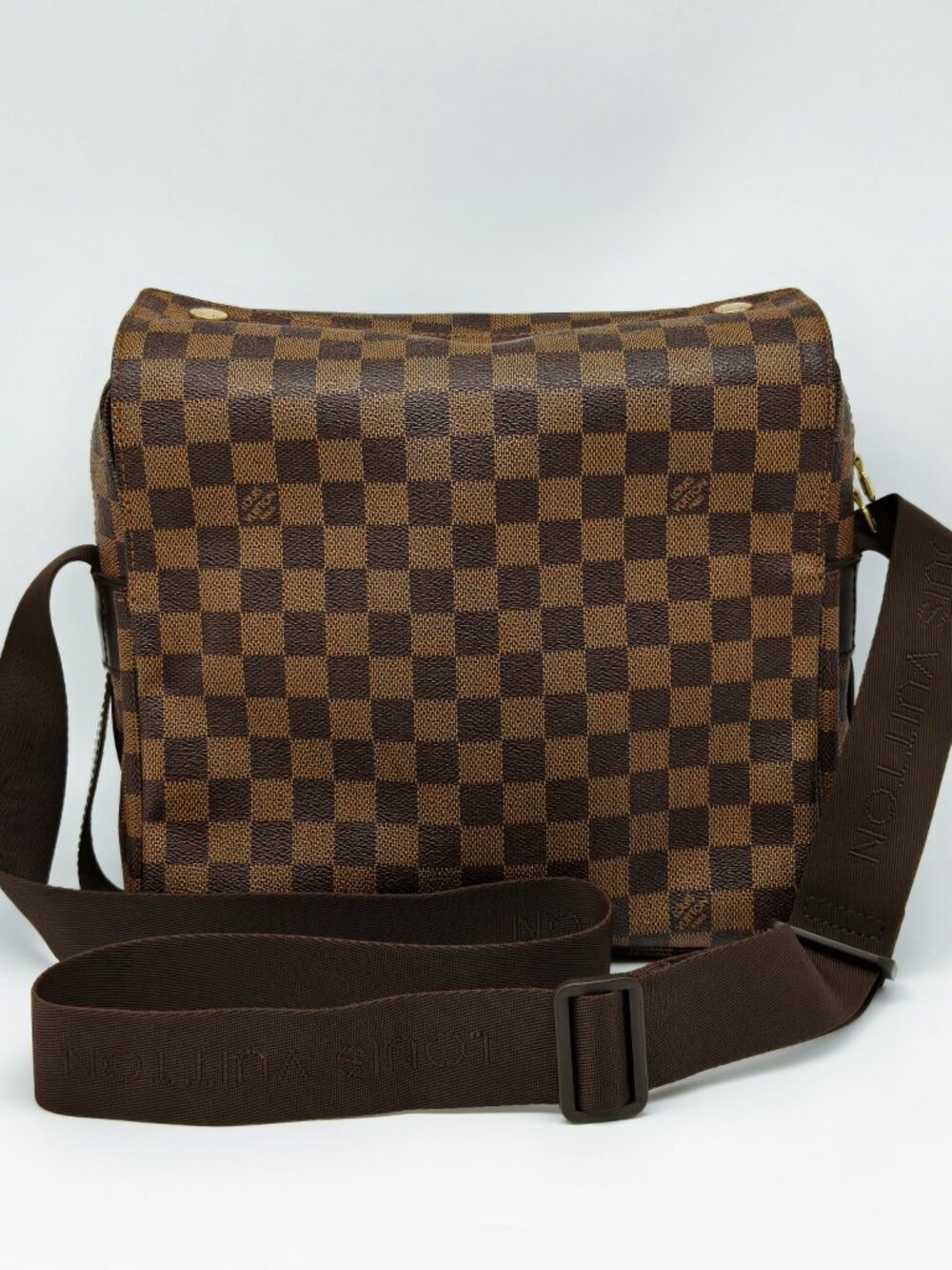Louis Vuitton Damier Ebene Canvas Messenger Crossbody Shoulder Bag Brown